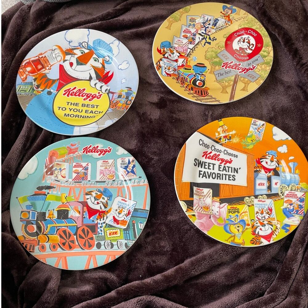 4 Vintage Kellogg's Tony the Tiger Plates 2006